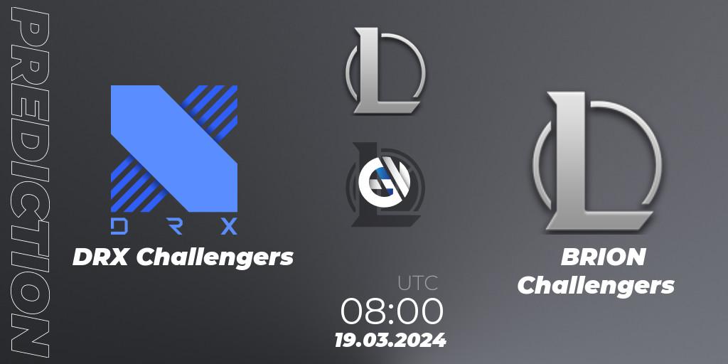 DRX Challengers - BRION Challengers: прогноз. 19.03.24, LoL, LCK Challengers League 2024 Spring - Group Stage