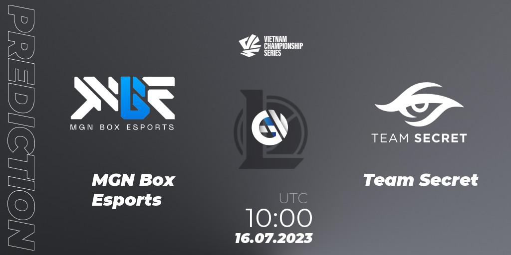 MGN Box Esports - Team Secret: прогноз. 16.07.2023 at 10:00, LoL, VCS Dusk 2023