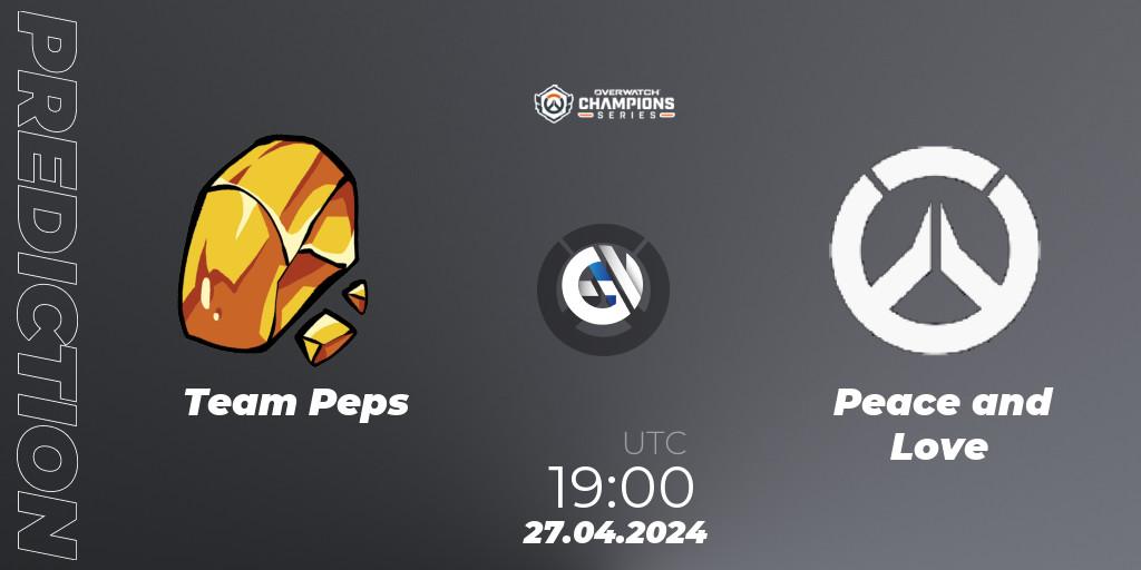 Team Peps - Peace and Love: прогноз. 27.04.2024 at 19:00, Overwatch, Overwatch Champions Series 2024 - EMEA Stage 2 Main Event