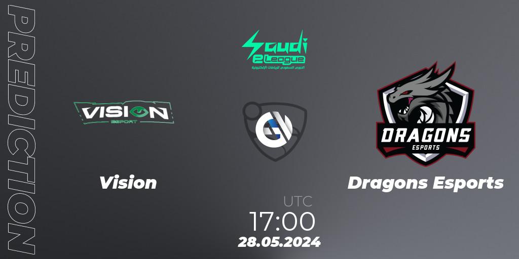 Vision - Dragons Esports: прогноз. 28.05.2024 at 17:00, Rocket League, Saudi eLeague 2024 - Major 2: Online Major Phase 2