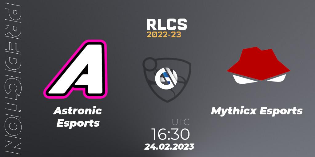 Astronic Esports - Mythicx Esports: прогноз. 24.02.2023 at 16:30, Rocket League, RLCS 2022-23 - Winter: Sub-Saharan Africa Regional 3 - Winter Invitational