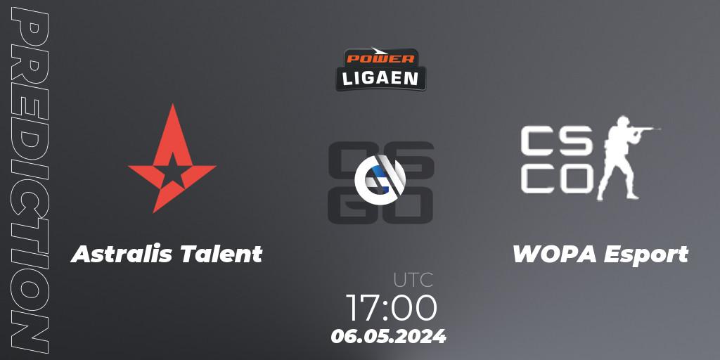 Astralis Talent - WOPA Esport: прогноз. 06.05.2024 at 17:00, Counter-Strike (CS2), Dust2.dk Ligaen Season 26