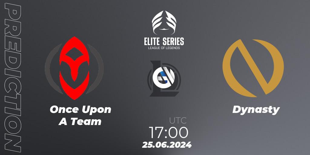 Once Upon A Team - Dynasty: прогноз. 25.06.2024 at 17:00, LoL, Elite Series Summer 2024