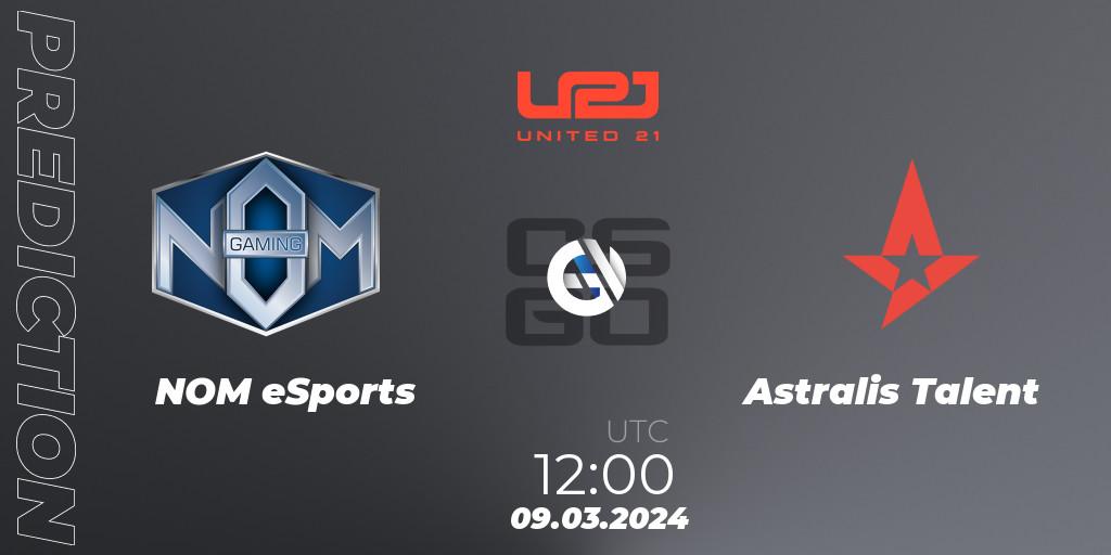 NOM eSports - Astralis Talent: прогноз. 09.03.2024 at 12:00, Counter-Strike (CS2), United21 Season 12