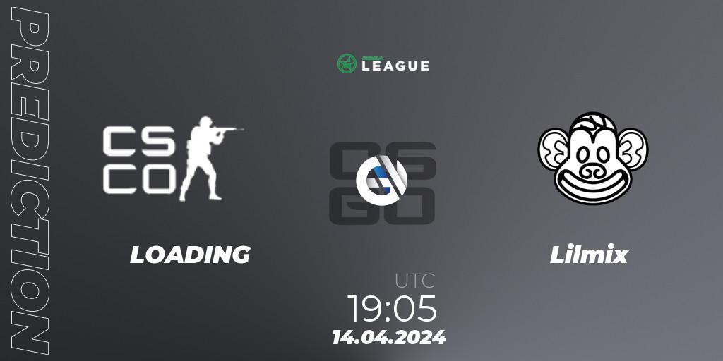 LOADING - Lilmix: прогноз. 14.04.2024 at 19:05, Counter-Strike (CS2), ESEA Season 49: Advanced Division - Europe