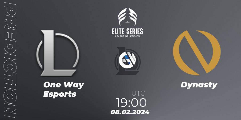 One Way Esports - Dynasty: прогноз. 08.02.24, LoL, Elite Series Spring 2024