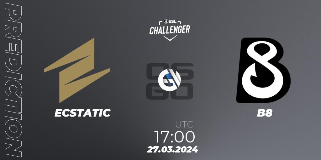 ECSTATIC - B8: прогноз. 27.03.2024 at 17:00, Counter-Strike (CS2), ESL Challenger #57: European Open Qualifier