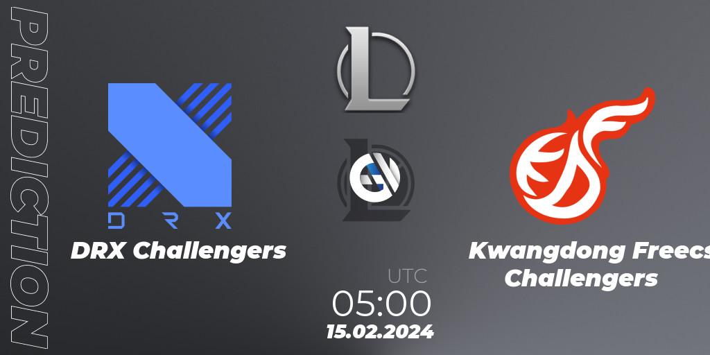 DRX Challengers - Kwangdong Freecs Challengers: прогноз. 15.02.2024 at 05:00, LoL, LCK Challengers League 2024 Spring - Group Stage
