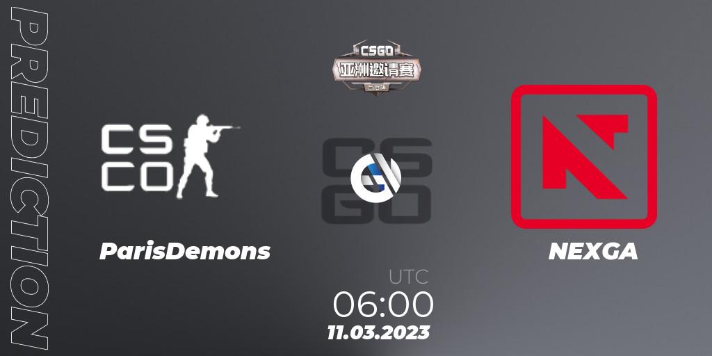 ParisDemons - NEXGA: прогноз. 11.03.23, CS2 (CS:GO), Baidu Cup Invitational #2
