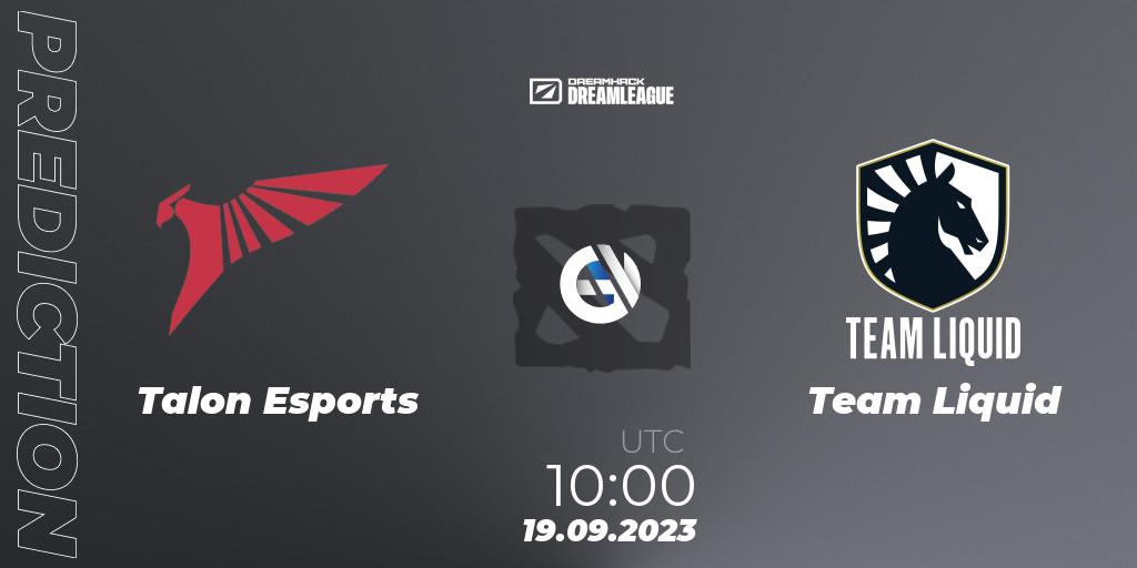 Talon Esports - Team Liquid: прогноз. 19.09.2023 at 10:00, Dota 2, DreamLeague Season 21