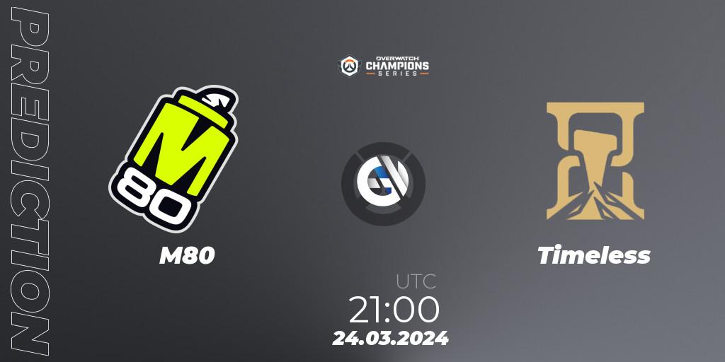 M80 - Timeless: прогноз. 24.03.2024 at 21:00, Overwatch, Overwatch Champions Series 2024 - North America Stage 1 Main Event