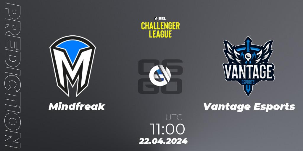 Mindfreak - Vantage Esports: прогноз. 22.04.24, CS2 (CS:GO), ESL Challenger League Season 47: Oceania