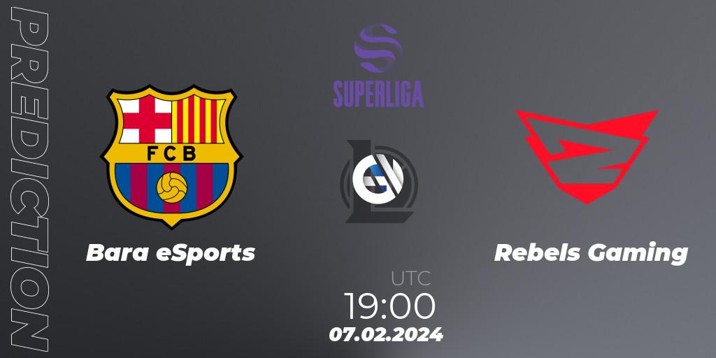Barça eSports - Rebels Gaming: прогноз. 07.02.2024 at 19:00, LoL, Superliga Spring 2024 - Group Stage