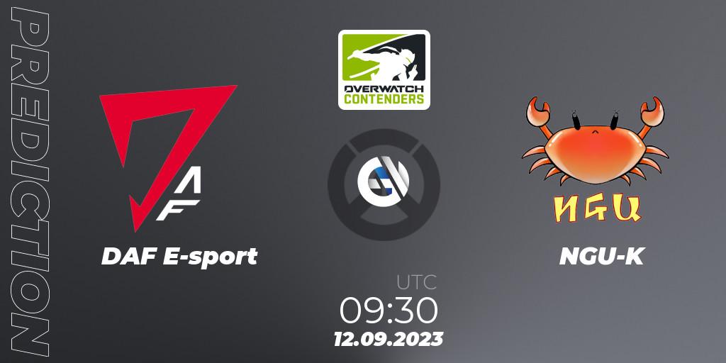 DAF E-sport - NGU-K: прогноз. 12.09.2023 at 09:30, Overwatch, Overwatch Contenders 2023 Fall Series: Asia Pacific