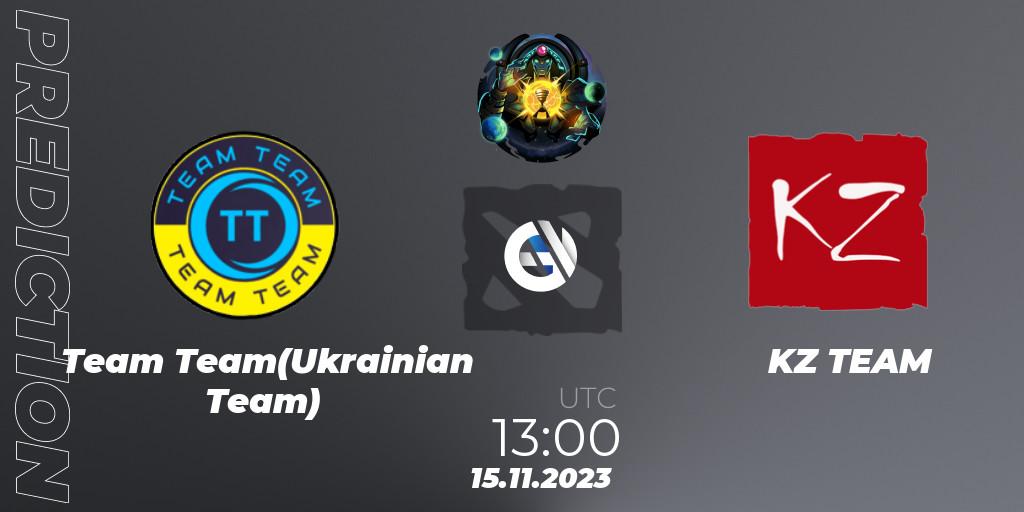 Team Team(Ukrainian Team) - KZ TEAM: прогноз. 15.11.2023 at 13:15, Dota 2, ESL One Kuala Lumpur 2023 Eastern Europe #2