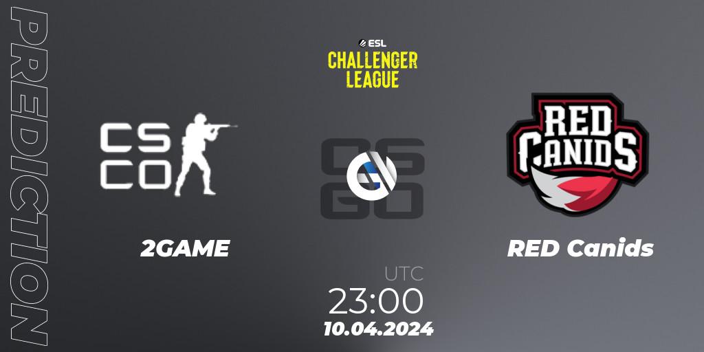 2GAME - RED Canids: прогноз. 10.04.24, CS2 (CS:GO), ESL Challenger League Season 47: South America