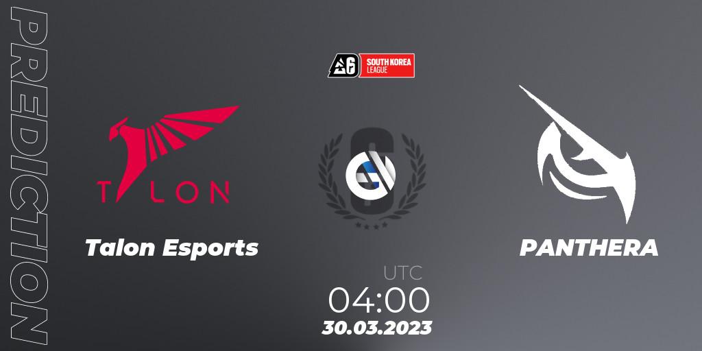 Talon Esports - PANTHERA: прогноз. 30.03.2023 at 04:00, Rainbow Six, South Korea League 2023 - Stage 1