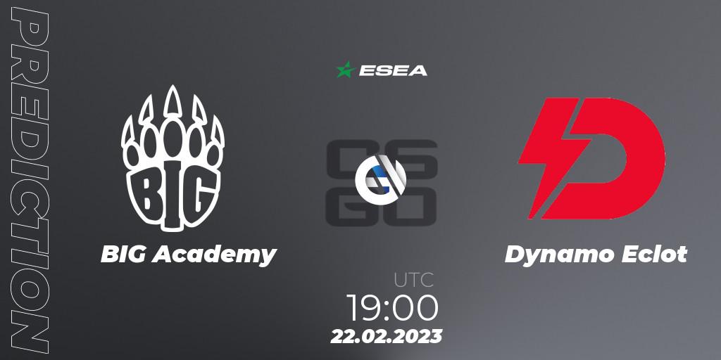 BIG Academy - Dynamo Eclot: прогноз. 02.03.2023 at 19:00, Counter-Strike (CS2), ESEA Season 44: Advanced Division - Europe