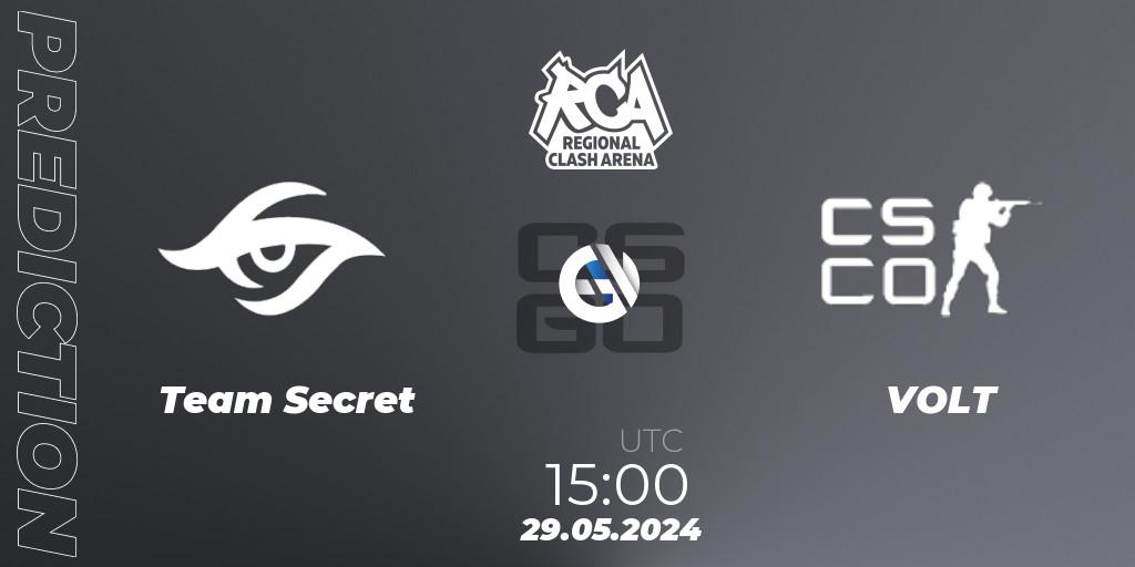 Team Secret - VOLT: прогноз. 29.05.2024 at 15:00, Counter-Strike (CS2), Regional Clash Arena Europe: Closed Qualifier