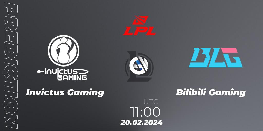 Invictus Gaming - Bilibili Gaming: прогноз. 20.02.2024 at 11:00, LoL, LPL Spring 2024 - Group Stage