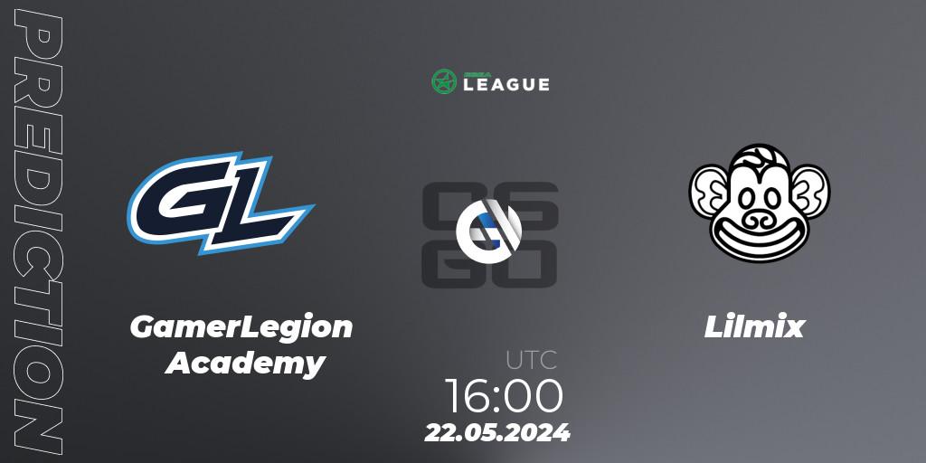 GamerLegion Academy - Lilmix: прогноз. 22.05.2024 at 16:00, Counter-Strike (CS2), ESEA Season 49: Advanced Division - Europe