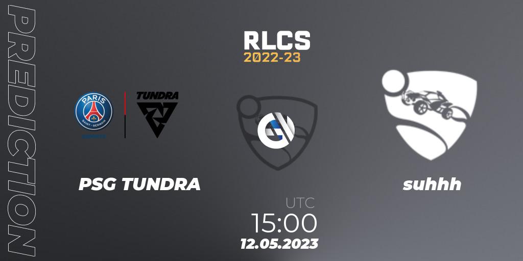 PSG TUNDRA - suhhh: прогноз. 12.05.2023 at 15:00, Rocket League, RLCS 2022-23 - Spring: Europe Regional 1 - Spring Open