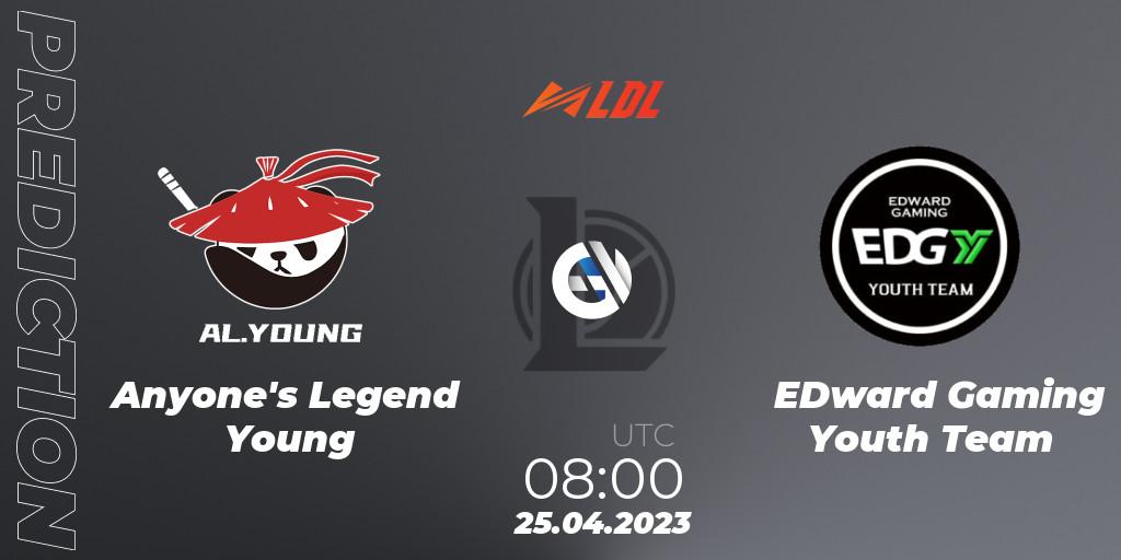 Anyone's Legend Young - EDward Gaming Youth Team: прогноз. 25.04.2023 at 09:00, LoL, LDL 2023 - Regular Season - Stage 2