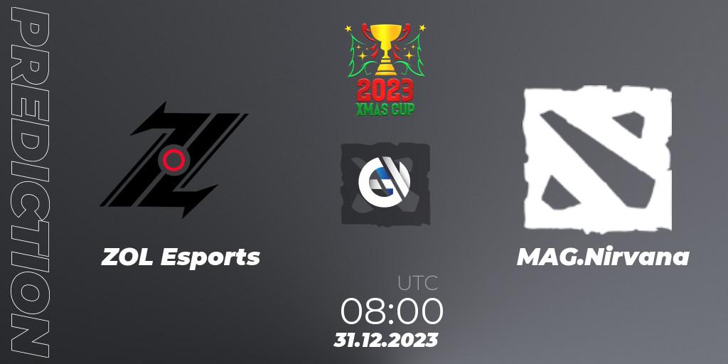ZOL Esports - MAG.Nirvana: прогноз. 08.01.2024 at 06:00, Dota 2, Xmas Cup 2023