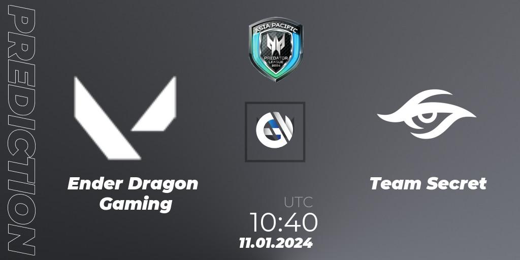 Ender Dragon Gaming - Team Secret: прогноз. 11.01.24, VALORANT, Asia Pacific Predator League 2024