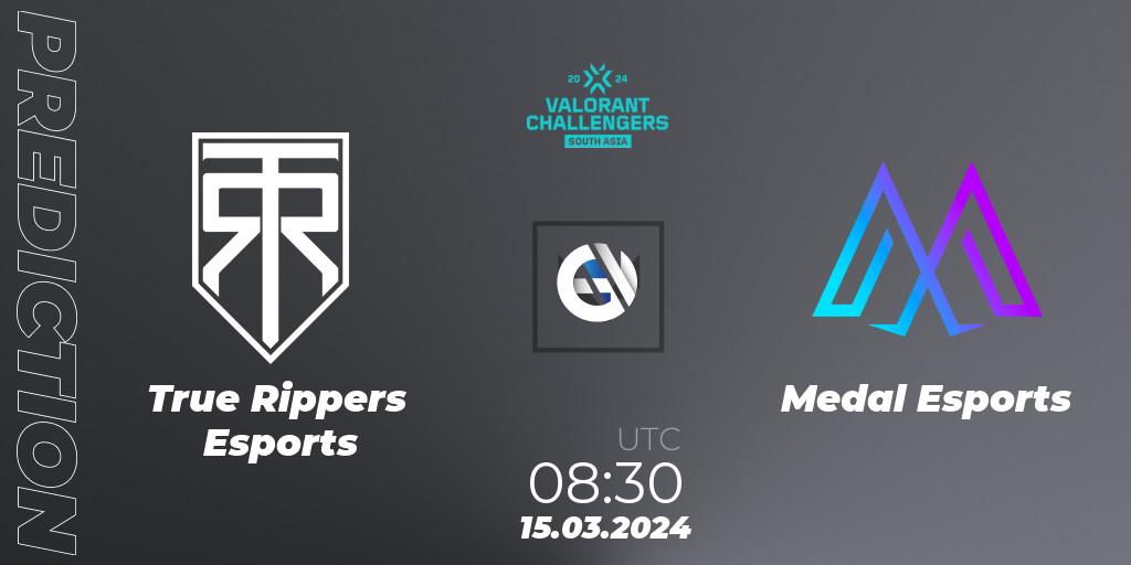 True Rippers Esports - Medal Esports: прогноз. 15.03.24, VALORANT, VALORANT Challengers 2024: South Asia Split 1 - Cup 1