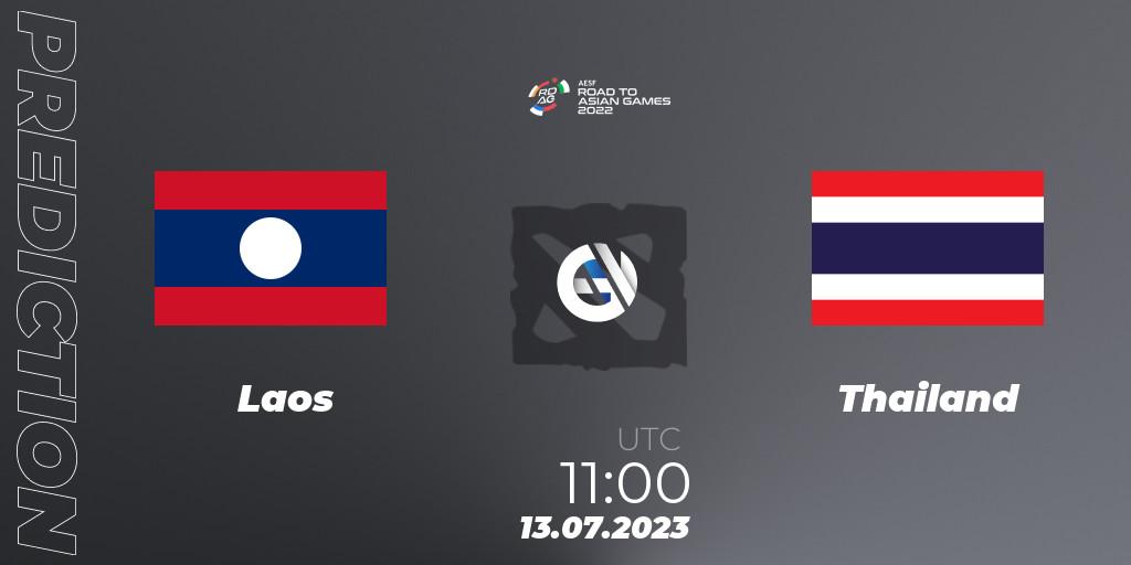 Laos - Thailand: прогноз. 13.07.2023 at 11:00, Dota 2, 2022 AESF Road to Asian Games - Southeast Asia