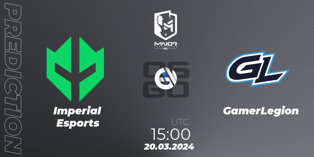 Imperial Esports - GamerLegion: прогноз. 20.03.24, CS2 (CS:GO), PGL CS2 Major Copenhagen 2024 Challengers Stage