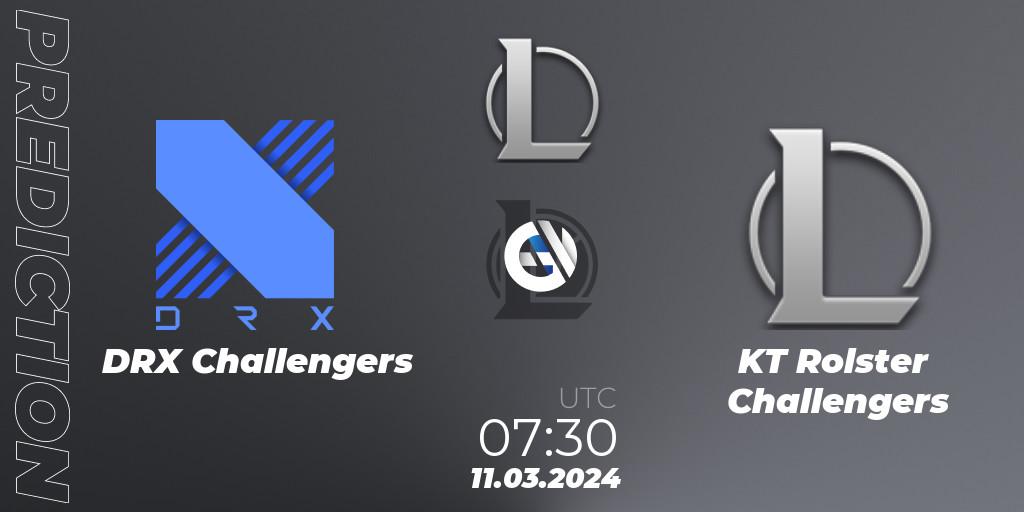 DRX Challengers - KT Rolster Challengers: прогноз. 11.03.24, LoL, LCK Challengers League 2024 Spring - Group Stage