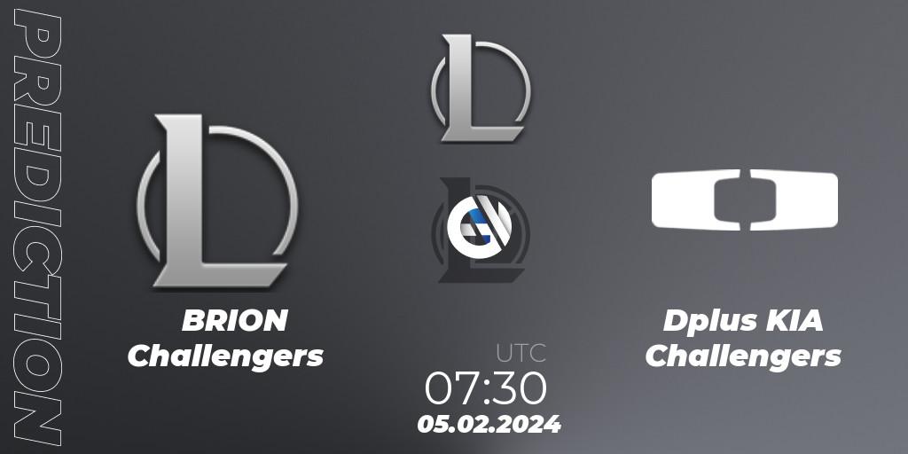 BRION Challengers - Dplus KIA Challengers: прогноз. 05.02.2024 at 08:00, LoL, LCK Challengers League 2024 Spring - Group Stage