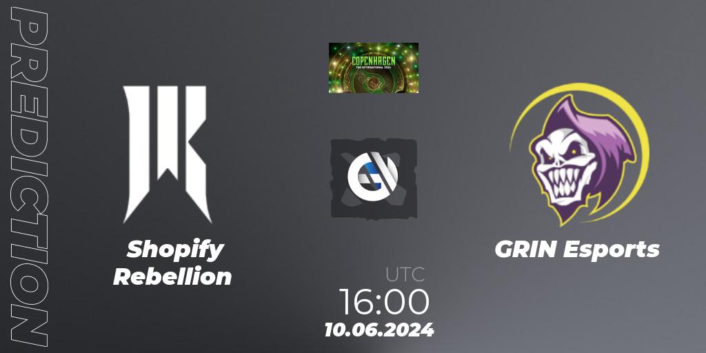 Shopify Rebellion - GRIN Esports: прогноз. 10.06.2024 at 16:00, Dota 2, The International 2024: North America Closed Qualifier