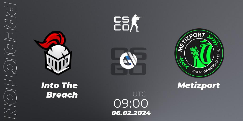 Into The Breach - Metizport: прогноз. 06.02.2024 at 14:30, Counter-Strike (CS2), European Pro League Season 13