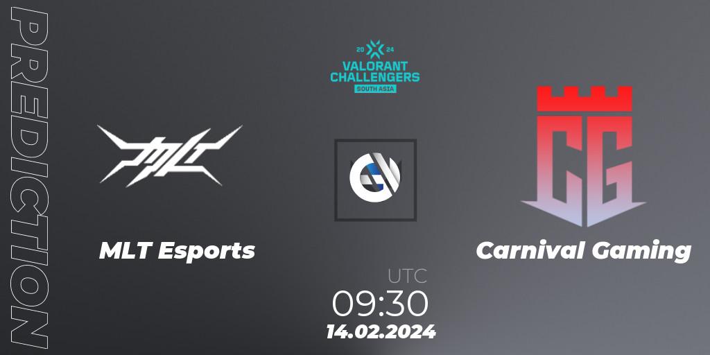 MLT Esports - Carnival Gaming: прогноз. 14.02.24, VALORANT, VALORANT Challengers 2024: South Asia Split 1 - Cup 1
