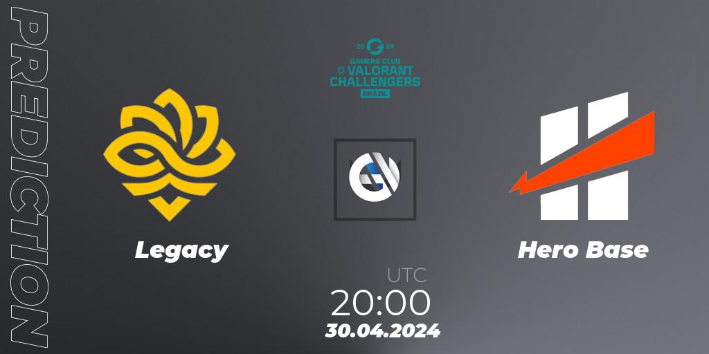 Legacy - Hero Base: прогноз. 30.04.2024 at 20:00, VALORANT, VALORANT Challengers Brazil 2024: Split 1