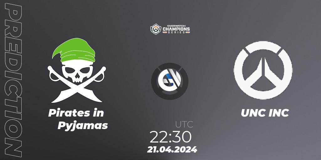 Pirates in Pyjamas - UNC INC: прогноз. 21.04.2024 at 22:30, Overwatch, Overwatch Champions Series 2024 - North America Stage 2 Group Stage