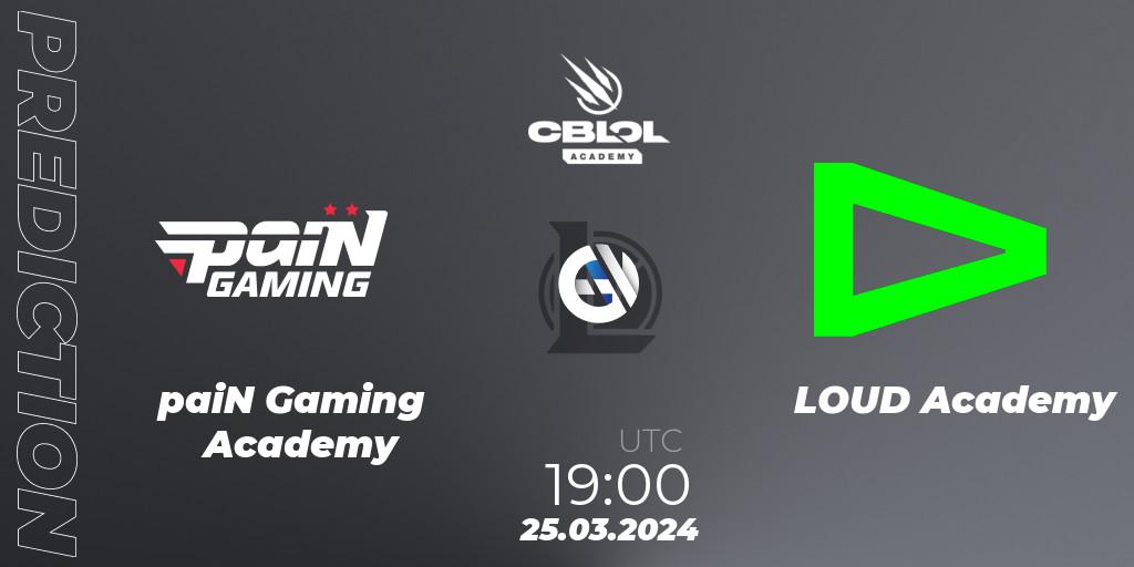 paiN Gaming Academy - LOUD Academy: прогноз. 25.03.24, LoL, CBLOL Academy Split 1 2024