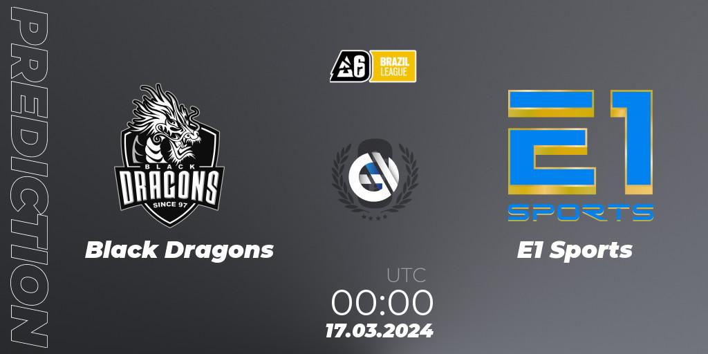 Black Dragons - E1 Sports: прогноз. 12.04.24, Rainbow Six, Brazil League 2024 - Stage 1