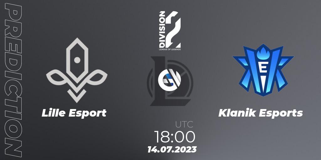 Lille Esport - Klanik Esports: прогноз. 14.07.2023 at 18:00, LoL, LFL Division 2 Summer 2023 - Group Stage