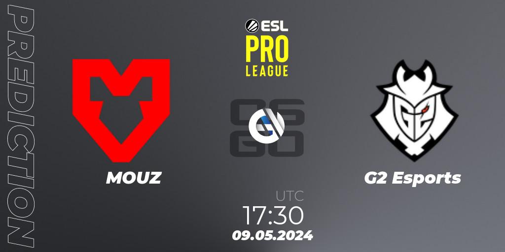 MOUZ - G2 Esports: прогноз. 09.05.2024 at 17:30, Counter-Strike (CS2), ESL Pro League Season 19