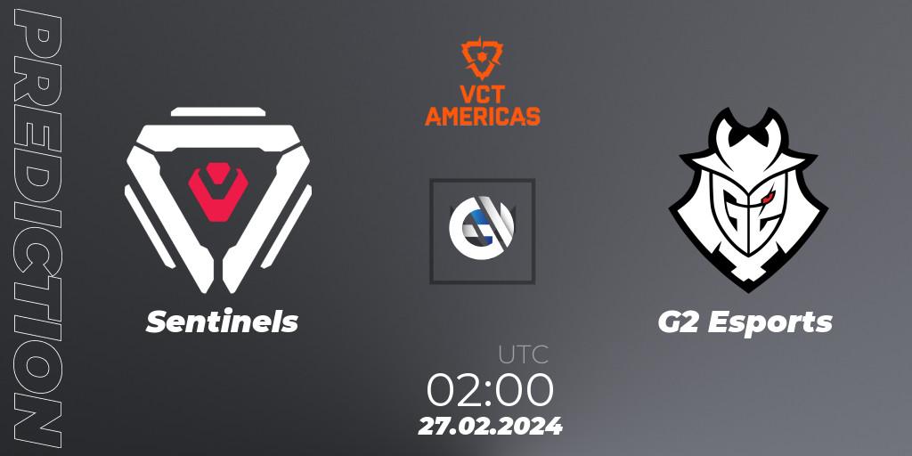 Sentinels - G2 Esports: прогноз. 27.02.2024 at 02:00, VALORANT, VCT 2024: Americas Kickoff