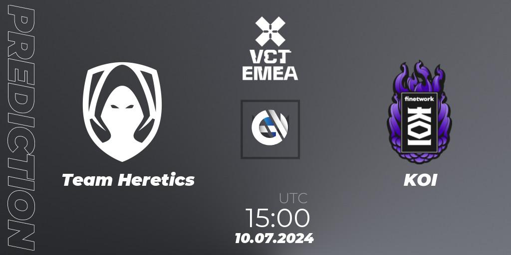 Team Heretics - KOI: прогноз. 10.07.2024 at 16:00, VALORANT, VALORANT Champions Tour 2024: EMEA League - Stage 2 - Group Stage