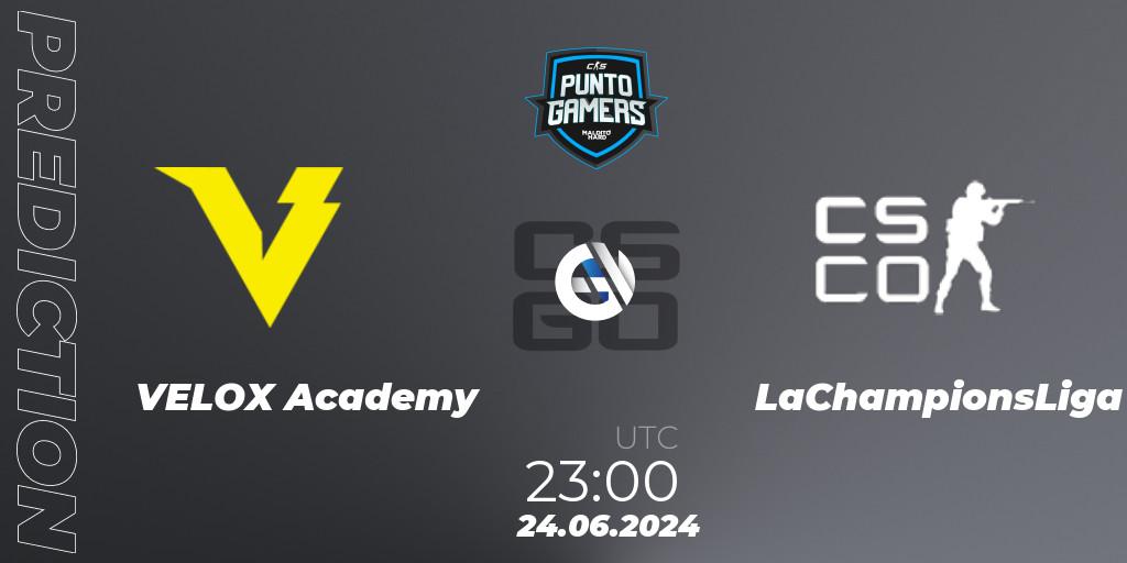 VELOX Academy - LaChampionsLiga: прогноз. 24.06.2024 at 23:00, Counter-Strike (CS2), Punto Gamers Cup 2024