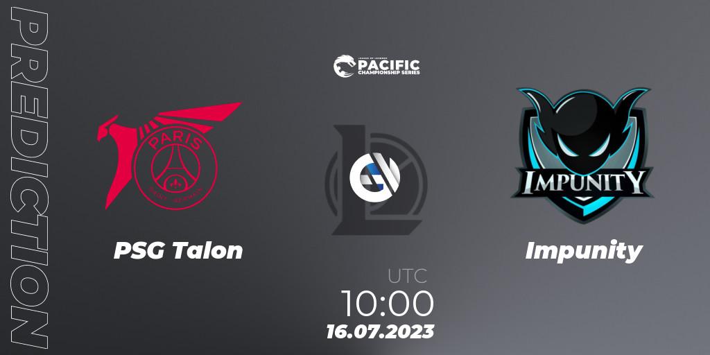 PSG Talon - Impunity: прогноз. 16.07.2023 at 10:00, LoL, PACIFIC Championship series Group Stage