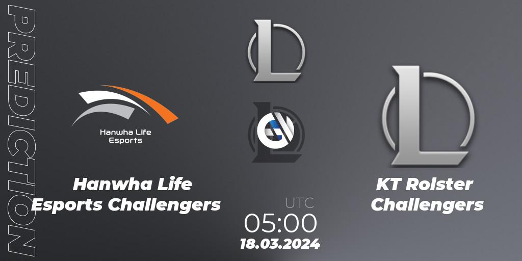 Hanwha Life Esports Challengers - KT Rolster Challengers: прогноз. 18.03.24, LoL, LCK Challengers League 2024 Spring - Group Stage