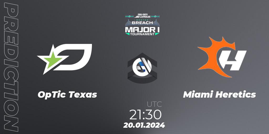 OpTic Texas - Miami Heretics: прогноз. 19.01.2024 at 21:30, Call of Duty, Call of Duty League 2024: Stage 1 Major Qualifiers