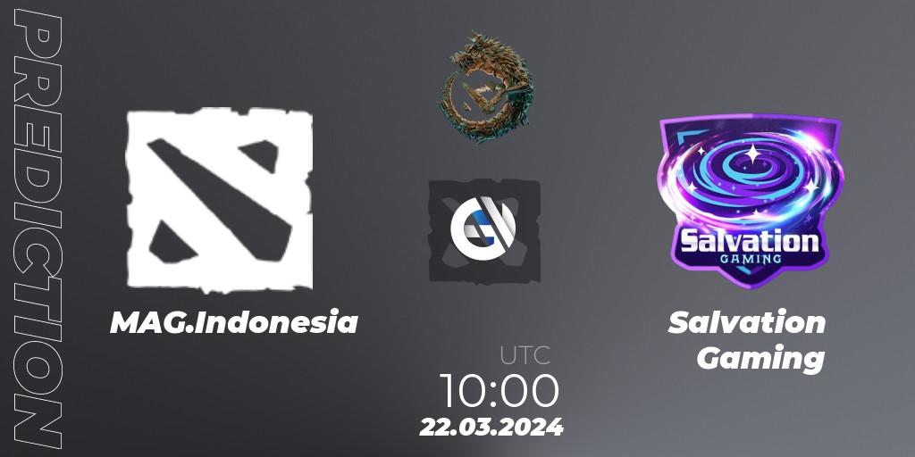 MAG.Indonesia - Salvation Gaming: прогноз. 22.03.24, Dota 2, PGL Wallachia Season 1: Southeast Asia Open Qualifier #1